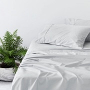 sheridan organic cotton sheet set frost grey