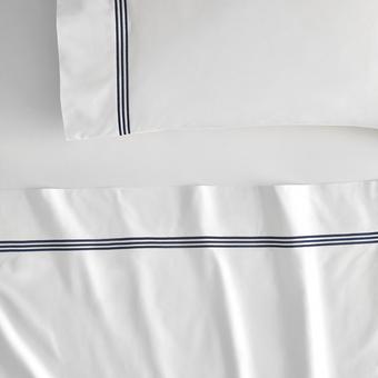 1200TC Palais Flat Sheet (snow/midnight)