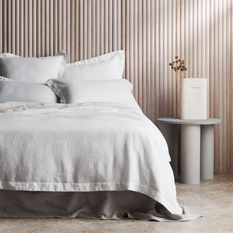 Abbotson Linen Quilt Cover (White)