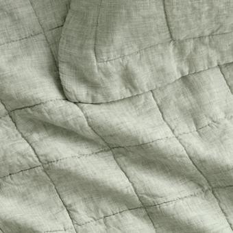Abbotson Linen Bed Cover (moss marle)