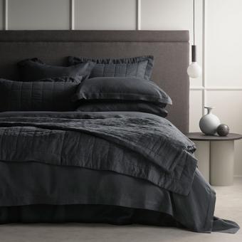 Abbotson Linen Bed Cover (carbon)