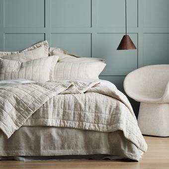 Abbotson Linen Bed Cover (flax)