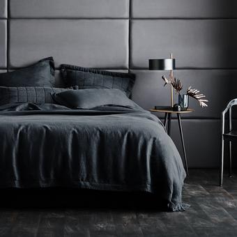 Abbotson Linen Quilt Cover (carbon)