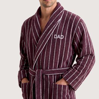 Aven Stripe Dad Robe (clove)