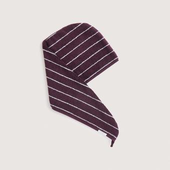 Aven Stripe Hair Towel (clove)