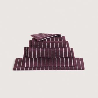 Aven Stripe Towel Collection (clove)