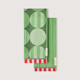 Bauble Tea Towel Set - Two Pack (ivy)