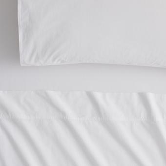 Bayley Washed Percale Fitted Sheet (White)