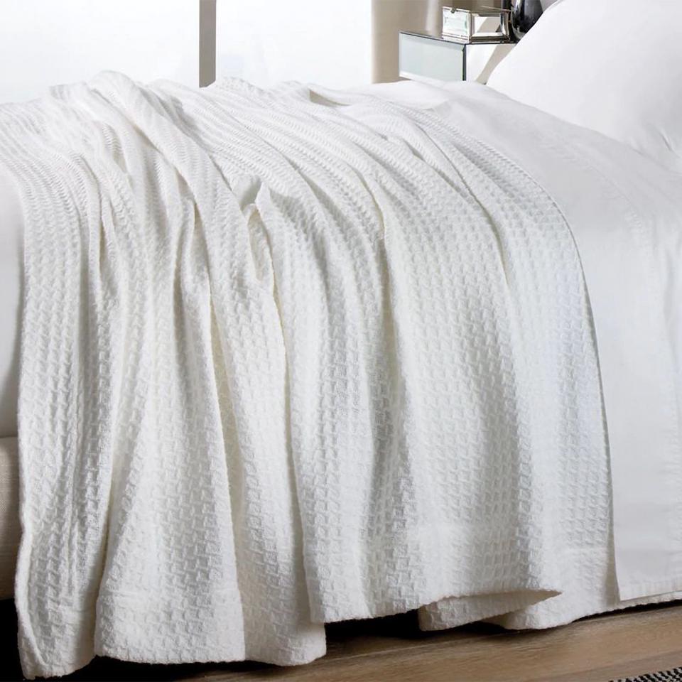Sheridan Cotton Waffle Blanket Snow