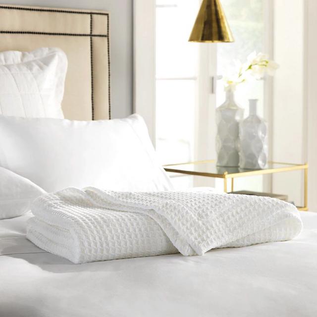 Sheridan Cotton Waffle Blanket Snow