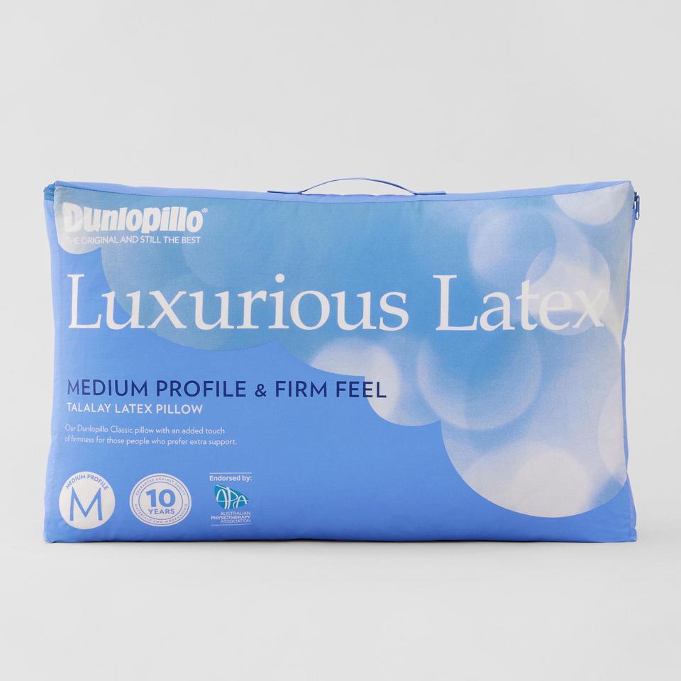 Luxurious Latex Medium Profile Firm Feel Pillow
