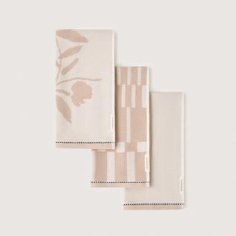 Eley Tea Towel Set - Three Pack (sesame)