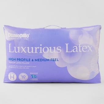 Luxurious Latex High Profile Medium Feel Pillow (White)