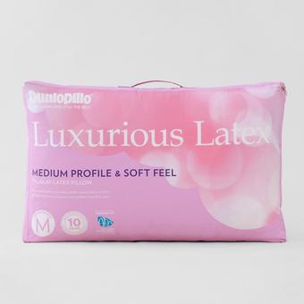 Luxurious Latex Medium Profile Soft Feel Pillow (White)