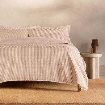 Reilly Stripe Duo Quilt Cover Set (spice)