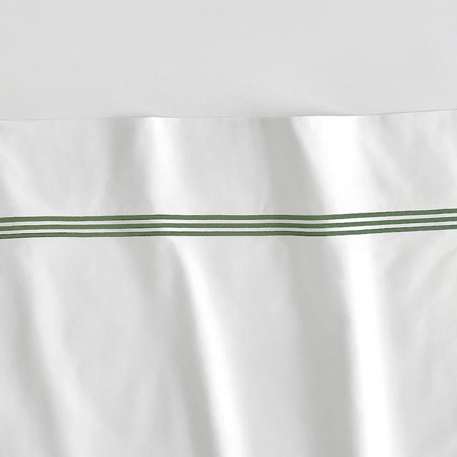 1200TC Palais Pillowcase in snow/moss