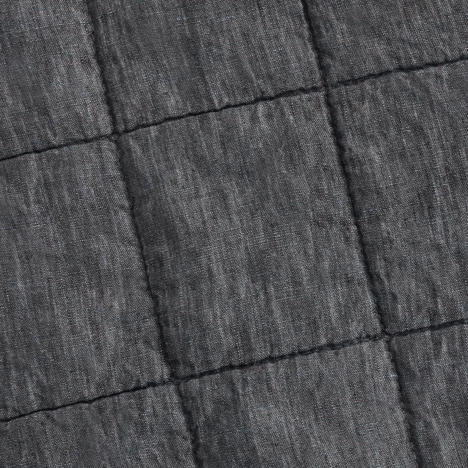 Abbotson Linen Bed Cover in ebony marle