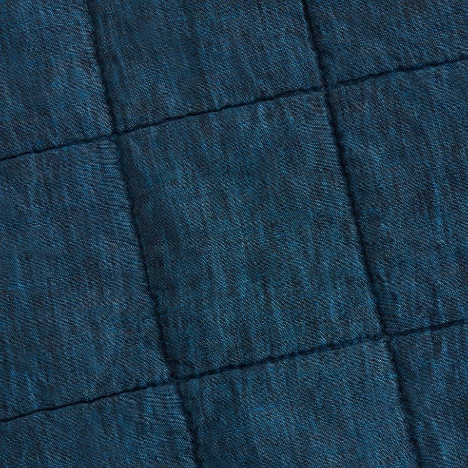 Abbotson Linen Pillowcase Sham in deep blue marle