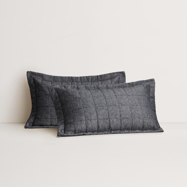 Abbotson Linen Pillowcase Sham in ebony marle