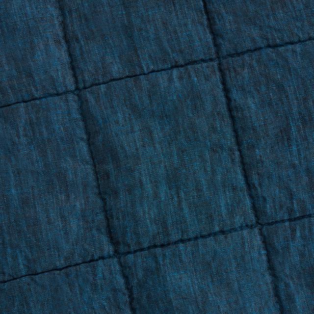 Abbotson Linen European Pillow Sham in deep blue marle