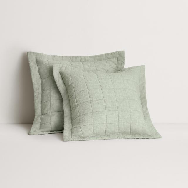 Abbotson Linen European Pillow Sham in moss marle