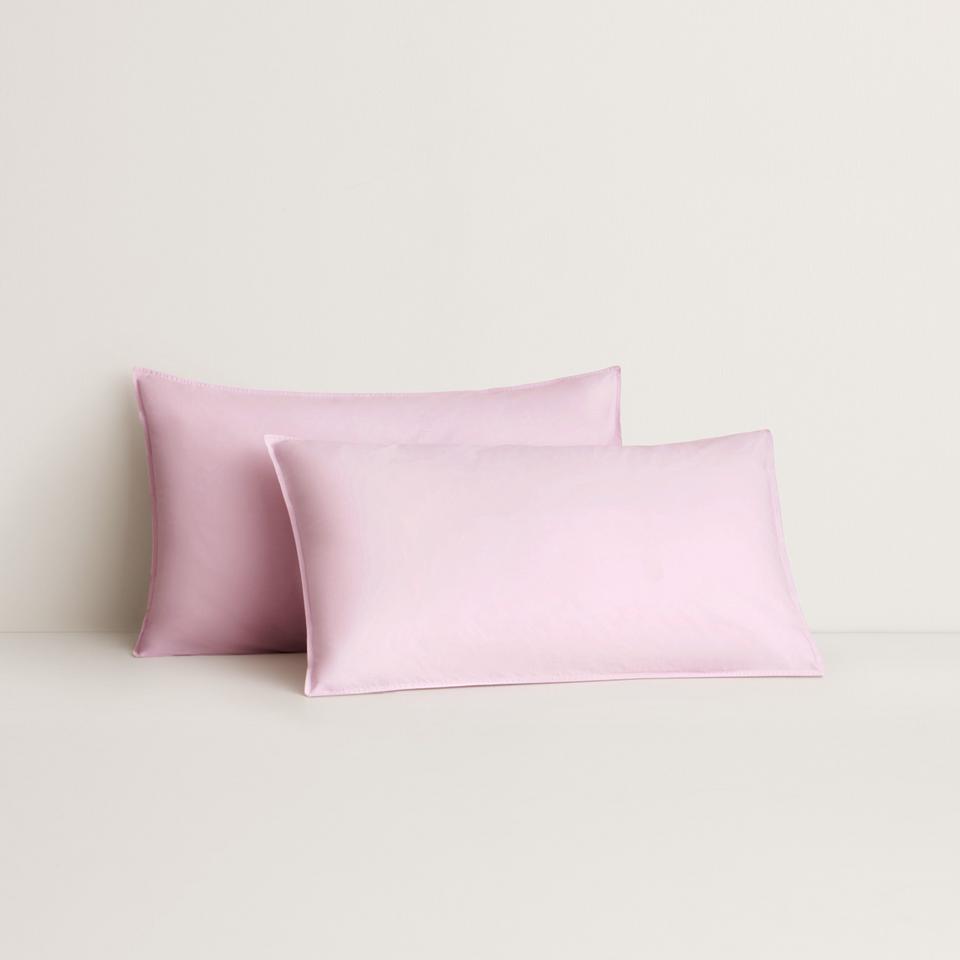 Bayley Washed Cotton Pillowcase Pair in violet ice