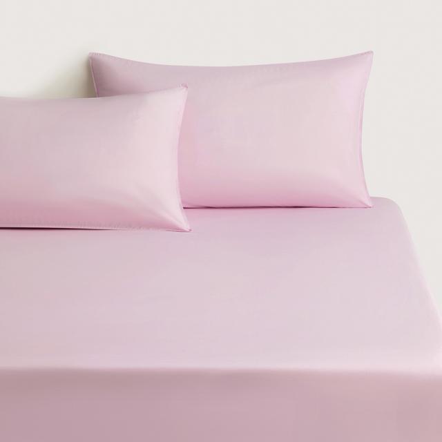 Bayley Washed Cotton Fitted Sheet in violet ice