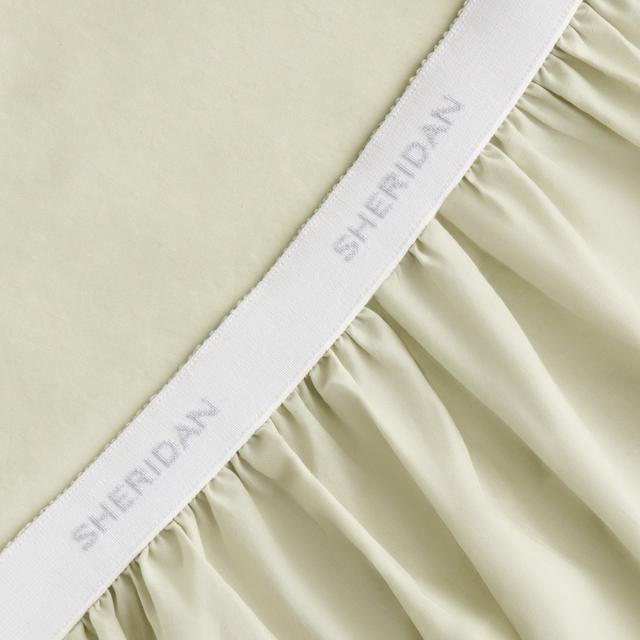 Bayley Washed Cotton Fitted Sheet in soft green