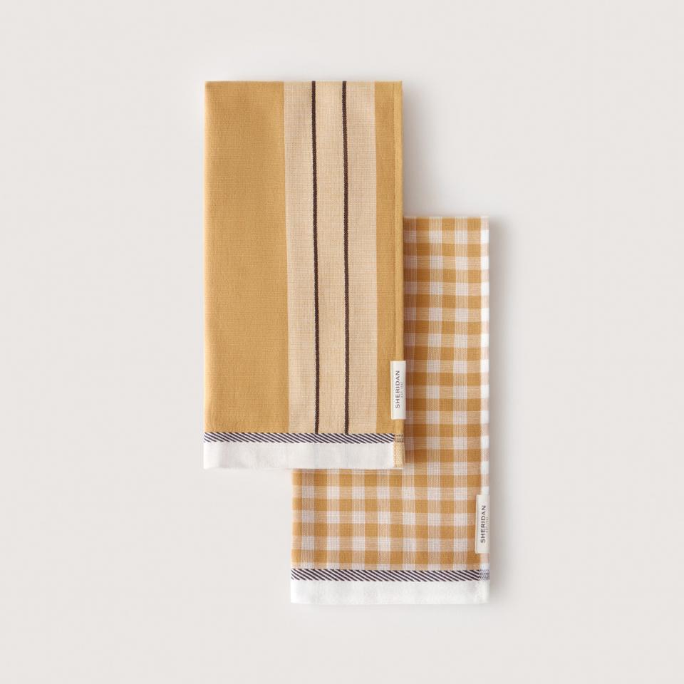 Este Tea Towel Set - Two Pack in caramel