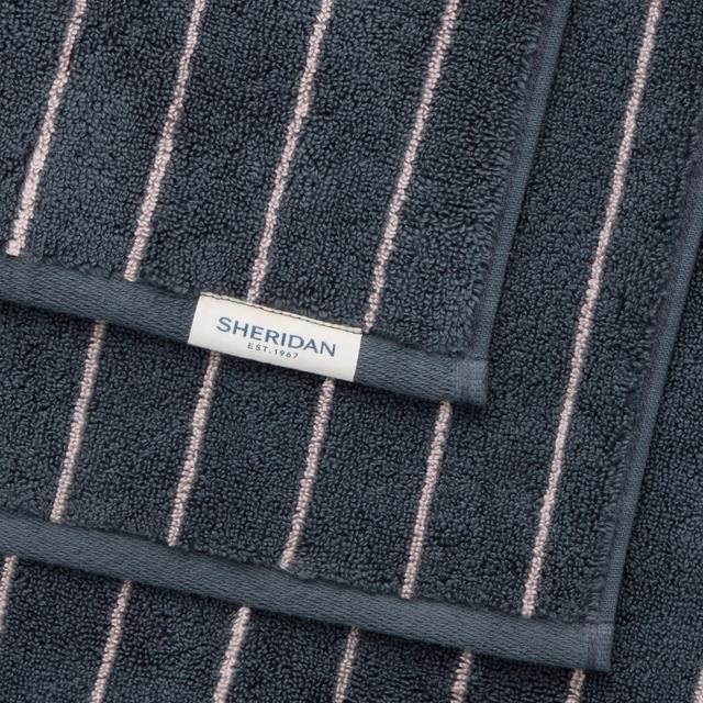Aven Stripe Towel Collection in eclipse