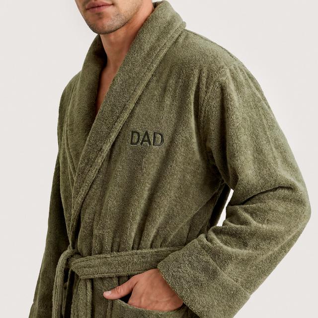 Aven Dad Robe in green olive