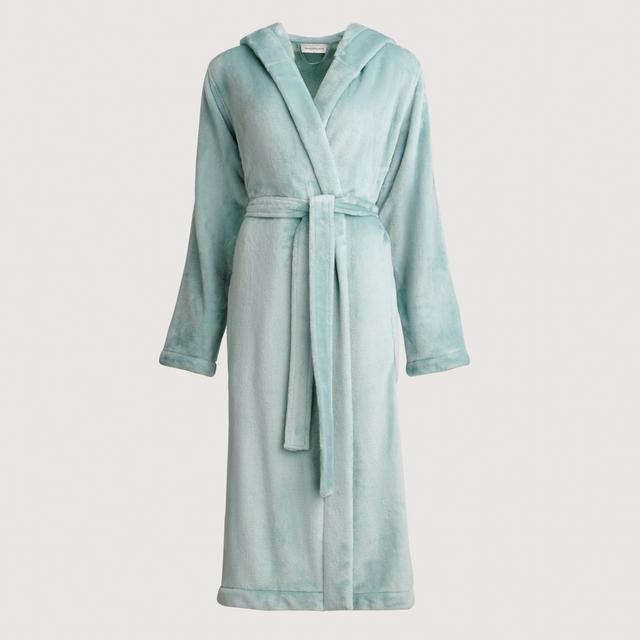Elemental Hooded Plush Robe in rain