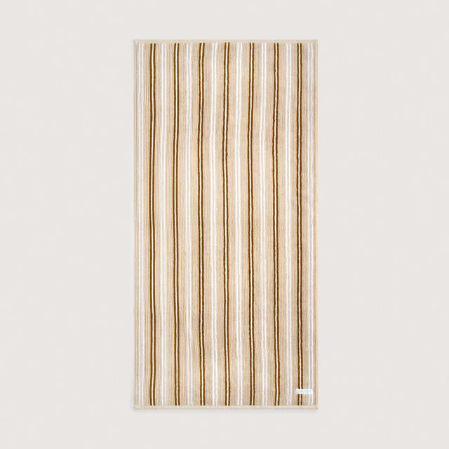 Living Textures Stripe Towel Collection in limestone