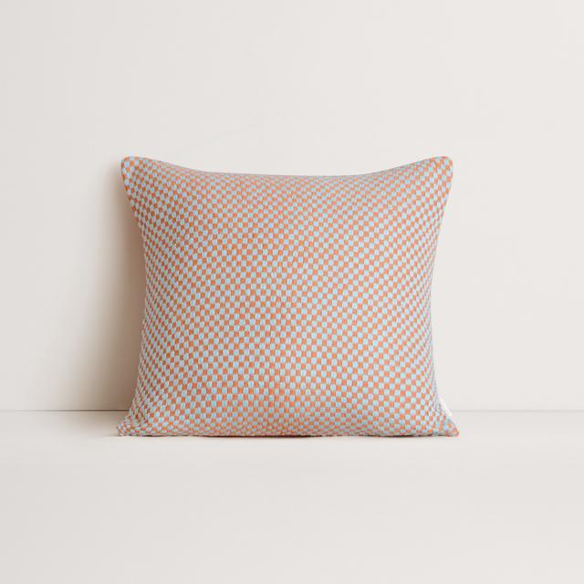 Kitt Square Cushion in burnt orange
