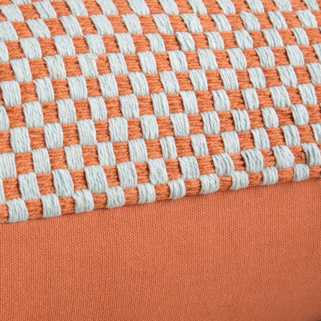 Kitt Square Cushion in burnt orange