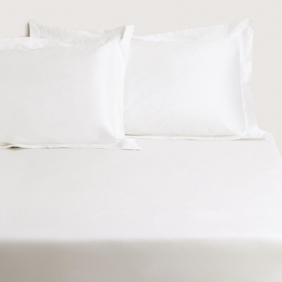 1200Tc Ultimate Sateen Fitted Sheet in Snow