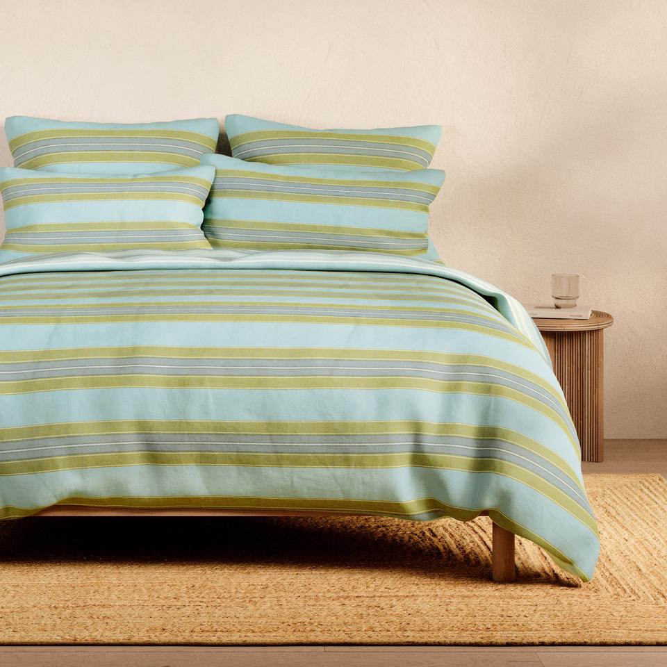 Spike Quilt Cover Set in Pear