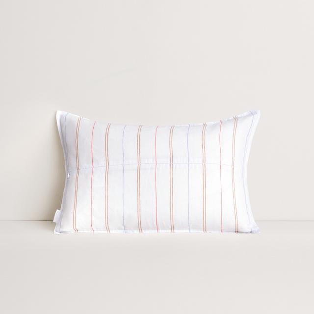 Abbotson Linen Stripe Breakfast Cushion in cornflower