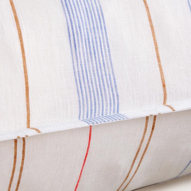 Abbotson Linen Stripe Breakfast Cushion in cornflower