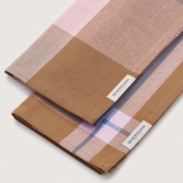 Lumo Tea Towel Set - Two Pack in nutmeg