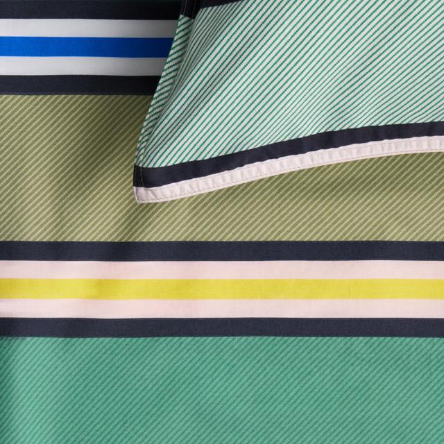 Bayley Multi Stripe Washed Percale Quilt Cover Set