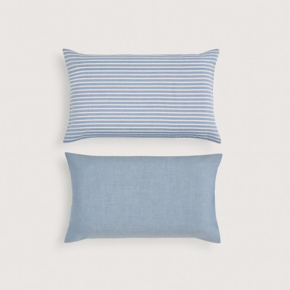 Reilly Travel Pillowcase Set in chambray