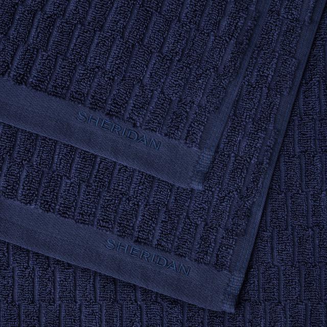 Harrison Towel Collection in ink navy
