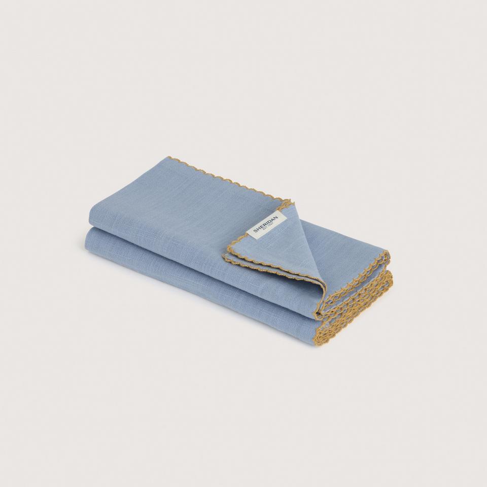 Vina Napkin Set - Two Pack in glacier