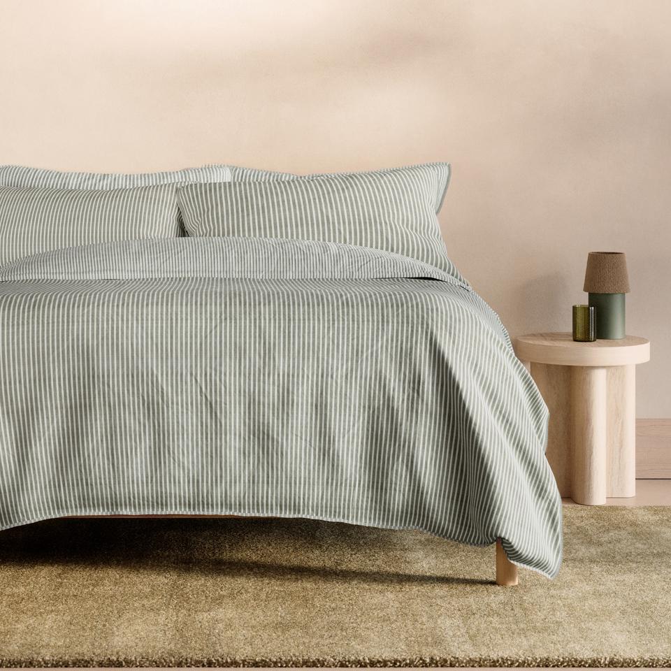 Reilly Stripe Duo Quilt Cover Set in jungle