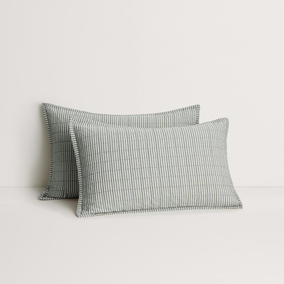 Reilly Stripe Duo Pillow Sham in jungle