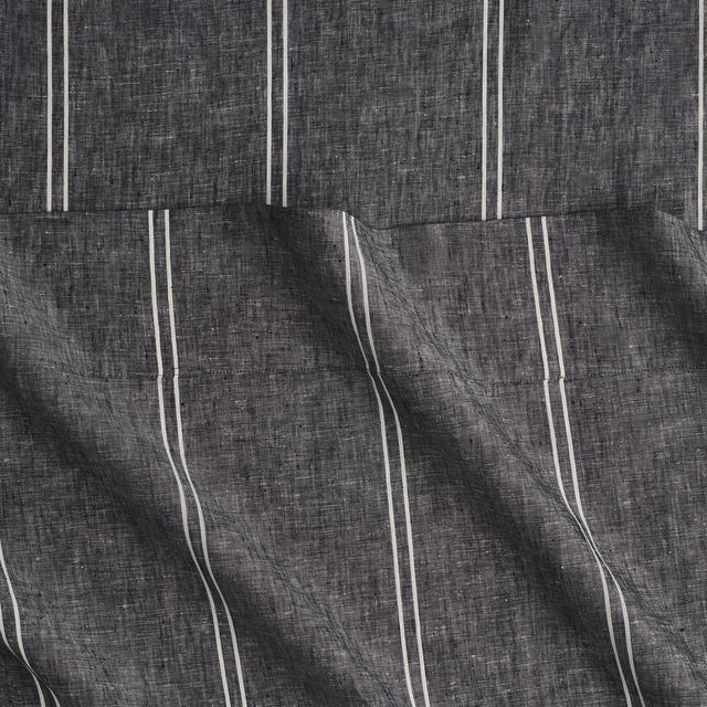 Abbotson Linen Duo Pillowcase Pair in ebony marle