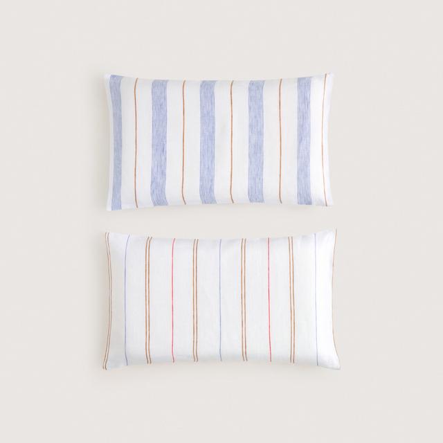 Abbotson Linen Travel Pillowcase Set in cornflower