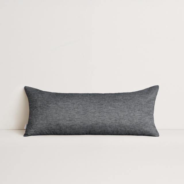 Abbotson Linen Long Cushion in ebony marle
