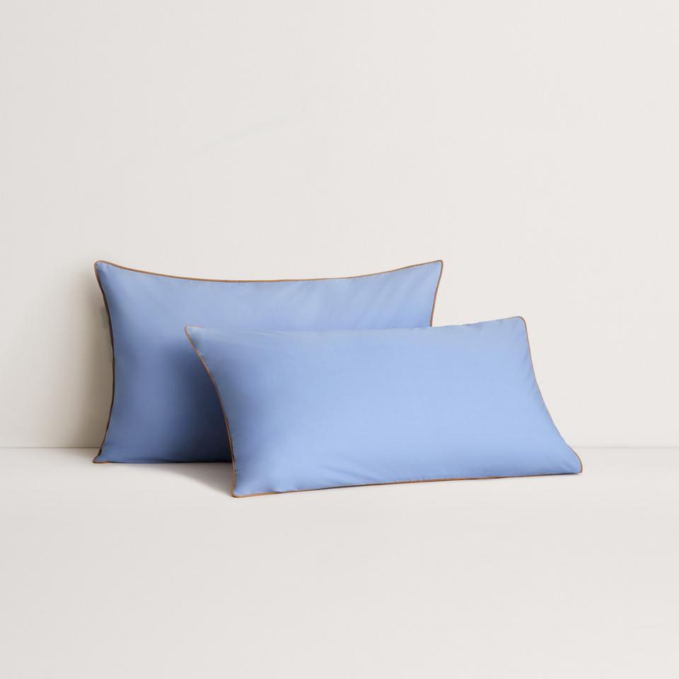 Bayley Washed Cotton Piped Pillowcase Pair